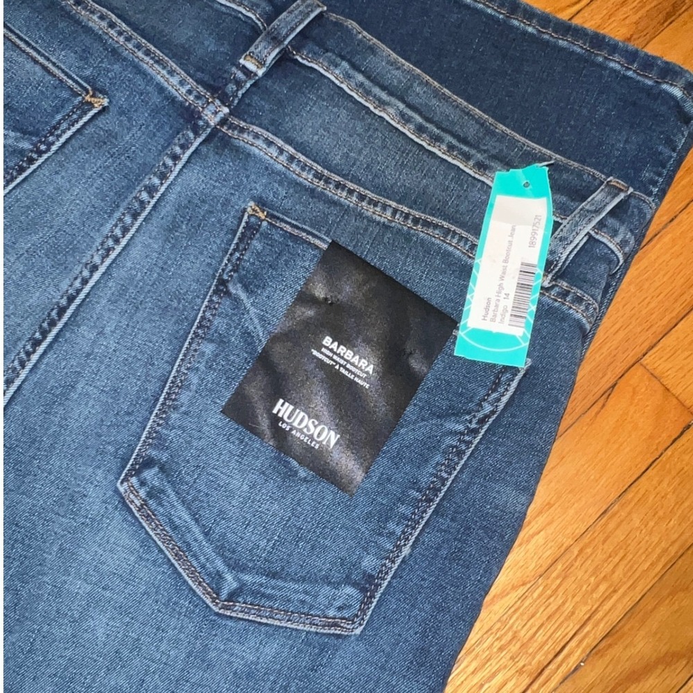 Hudson Barbara High Waist Bootcut Jeans Size 32 Cyclone Dark Wash Indigo Denim - Picture 10 of 16